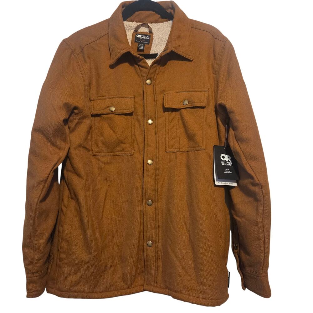 Outdoor Research Feedback Shirt Jacket NWT sz S Sherpa Fleece Lining Flannel